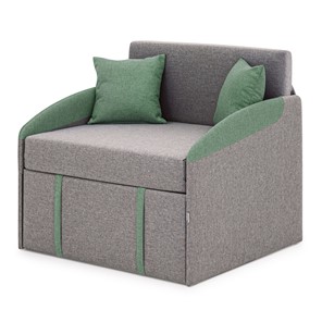 Кресло-кровать Polto серо-коричневый/шалфей (рогожка) в Орске