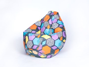 Кресло-мешок Груша большое, велюр принт, геометрия в Оренбурге