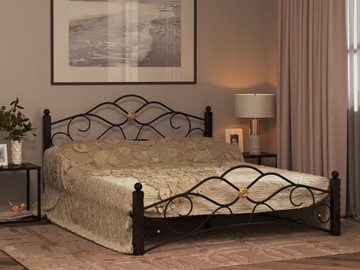 Двуспальная кровать Гарда 3, 160х200, черная в Бузулуке
