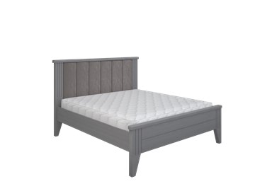 Кровать двуспальная с мягкой спинкой Боринское Верона 1600, Серый в Орске