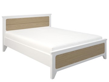 Двуспальная кровать Боринское Соня 1400, Белый/Дуб в Орске