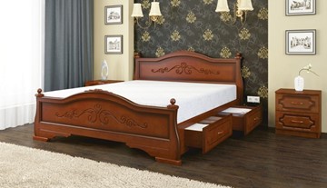 Кровать с выкатными ящиками Карина-1 (Орех) 160х200 в Орске
