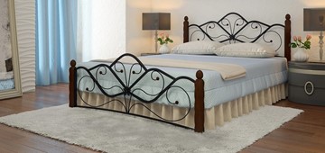 Спальная кровать Венера 1, 1600, черный/шоколад в Бузулуке