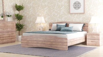 Кровать 2-спальная СВ-Стиль Лира, 160х200 с основанием, сонома в Бузулуке