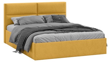 Кровать с мягкой спинкой Глосс Тип 1 (Микровелюр Wellmart Yellow) в Бузулуке