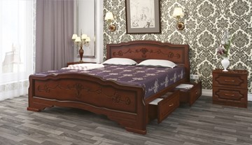 Кровать с выкатными ящиками Карина-6 (Орех) 180х200 в Орске