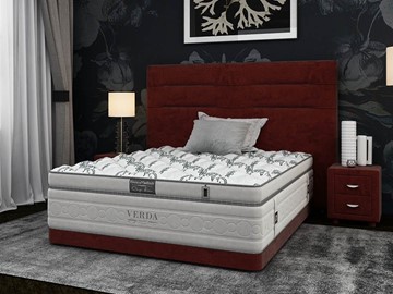 Двуспальная кровать Modern Compact/Ваsement 160х200, Микровелюр (Manhattan Гранатовый) в Бузулуке