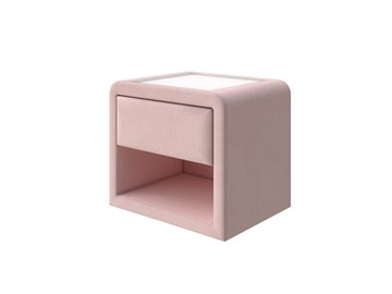 Прикроватная тумба Cube 52х41, Велюр (Ultra Розовый мусс) в Орске