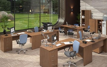 Комплект офисной мебели IMAGO три стола, 2 шкафа, стеллаж, тумба в Бузулуке