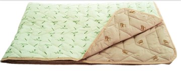 Одеяло «Зима-Лето», ткань: тик, материалы: бамбук/верблюжья шерсть в Орске