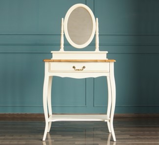 Столик туалетный Leontina с зеркалом (ST9321) Бежевый в Орске