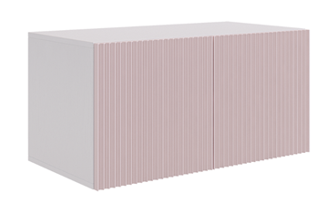 Антресоль двухдверная Зефир 118.01 (белое дерево/пудра розовая (эмаль)) в Орске