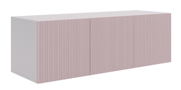 Антресоль трехдверная Зефир 119.01 (белое дерево/пудра розовая (эмаль)) в Бузулуке