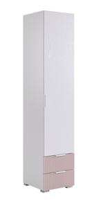 Шкаф однодверный Зефир 107.01 (белое дерево/пудра розовая (эмаль)) в Орске