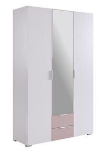 Трехдверный шкаф Зефир 109.02 (белое дерево/пудра розовая (эмаль)) в Бузулуке