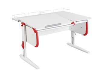 Детский стол-трансформер Дэми 1/75-40 (СУТ.25) + Polka_z 1/600 (2шт) белый/серый/Красный в Бузулуке