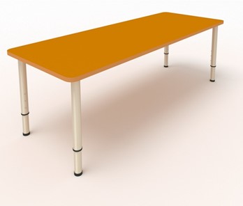 Стол для детей 2-местный  (по одну сторону столешн.) СДО-2 (0-3) оранжевый (МДФ) в Орске