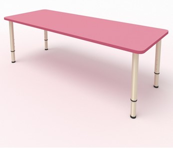 Детский стол 2-местный  (по одну сторону столешн.) СДО-2 (0-3) розовый (МДФ) в Орске