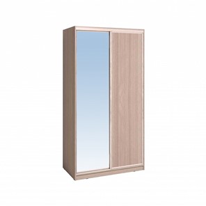 Шкаф 2-х дверный 1200 Домашний Зеркало/ЛДСП, Ясень шимо светлый в Оренбурге