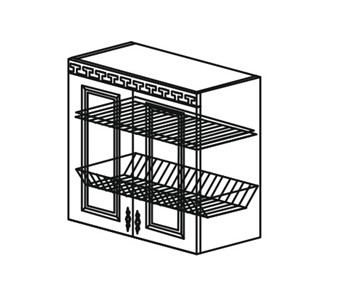 Кухонный шкаф Веста настенный двухдверный с сушкой 718*800*323мм в Бузулуке