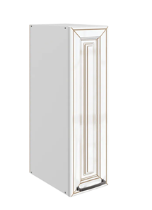 Шкаф кухонный Атланта L200 H720 (1 дв. гл.) эмаль (белый/белый глянец патина золото) в Орске
