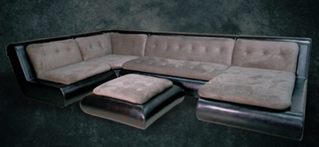 П-образный диван Шад Эвелина со столом-пуфом в Орске