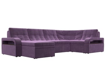П-образный диван Лига-035, Сиреневый (Микровельвет) в Бузулуке