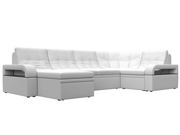 П-образный диван Лига-035, Белый (Экокожа) в Бузулуке