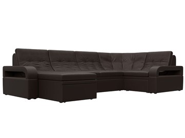 П-образный диван Лига-035, Коричневый (Экокожа) в Бузулуке