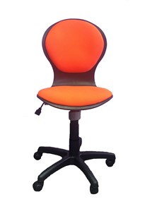 Детское вращающееся кресло Libao LB-C 03, цвет оранжевый в Бузулуке