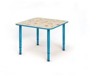 Детский регулируемый столик Азбука квадратный СДО-4 Синий в Бузулуке