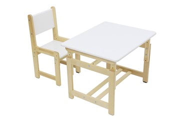 Комплект детской мебели POLINI Kids ECO 400 SM 68Х55 Белый / Натуральный в Бузулуке