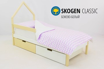 Детская кровать-домик мини Skogen бежево-белый в Бузулуке