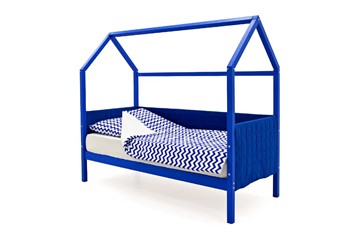 Кровать-домик детская «Svogen синий» мягкая в Бузулуке