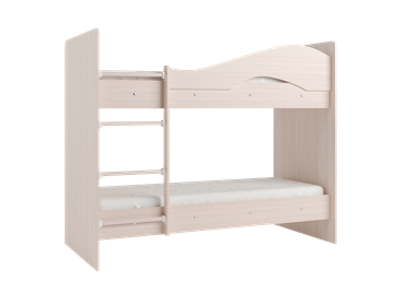 Двухэтажная кровать Мая на щитах со шкафом и ящиками, цвет Млечный дуб в Орске - предосмотр 2