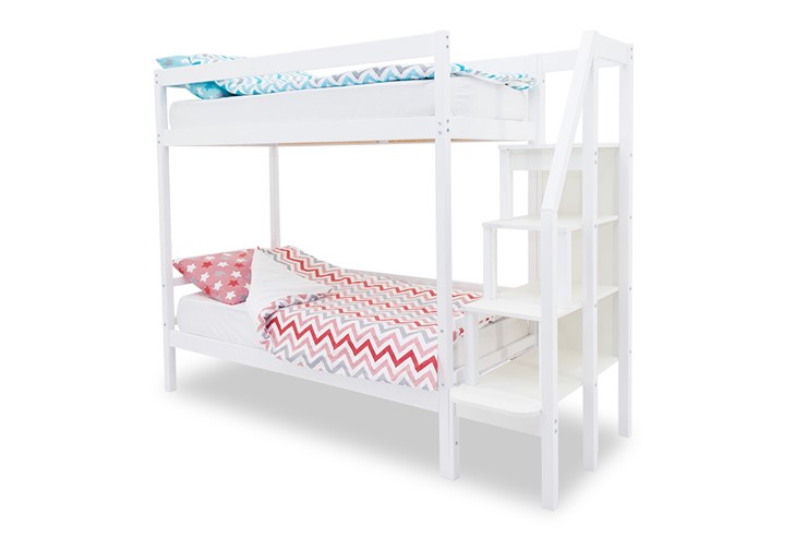 Детская двухъярусная кровать Svogen белый в Бузулуке - изображение 2
