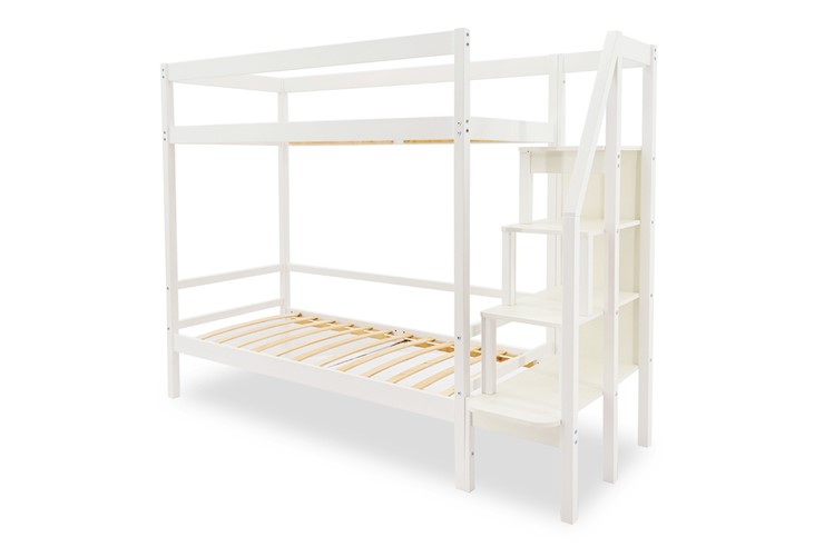 Детская двухъярусная кровать Svogen белый в Орске - изображение 1