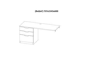 Кровать детская с письменным столом и шкафом POLINI Kids Simple Белый / Бетон в Бузулуке - предосмотр 9