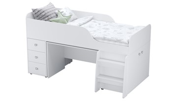 Кровать с лестницей с рабочей зоной POLINI Kids Simple 4500 Белый в Бузулуке - предосмотр 6