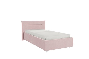 Кровать в детскую 0.9 Альба, нежно-розовый (велюр) в Орске