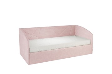 Кровать в детскую 0.9 Бест (Софа), нежно-розовый (велюр) в Орске