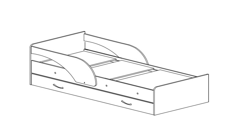 Детская кровать Максимка, цвет Млечный дуб в Бузулуке - изображение 1