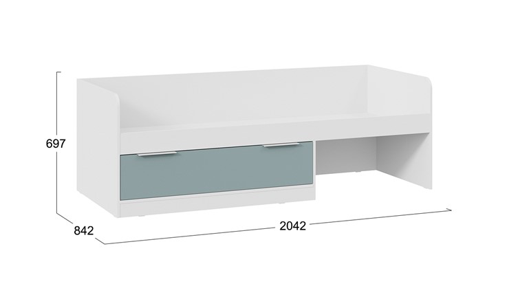 Кроватка Марли Тип 1 (Белый/Серо-голубой) в Бузулуке - изображение 4