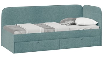 Кровать подростковая Молли тип 1 (80), Микровелюр Scandi Indigo 11 в Орске
