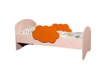 Детская кровать Тучка, корпус Дуб млечный, фасад Оранжевый в Орске