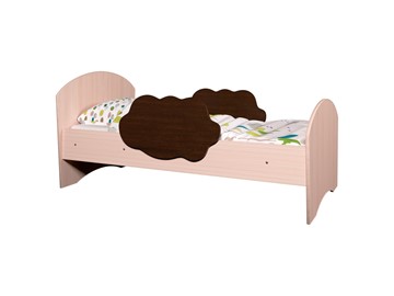 Детская кровать с бортиками Тучка, корпус Дуб млечный, фасад Венге в Орске