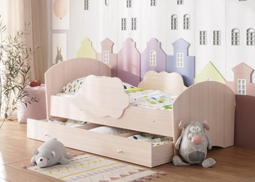Кровать детская Тучка с ящиком, корпус Дуб млечный, фасад Дуб млечный в Бузулуке