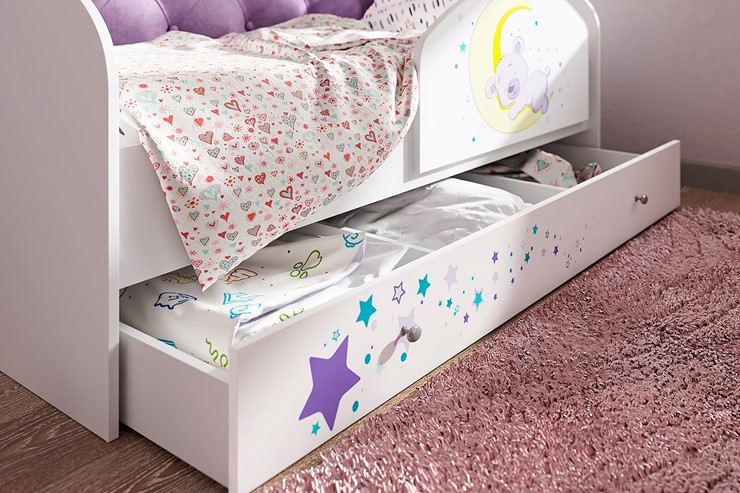 Кровать детская Звездочка с бортиком, Бирюза в Бузулуке - изображение 1