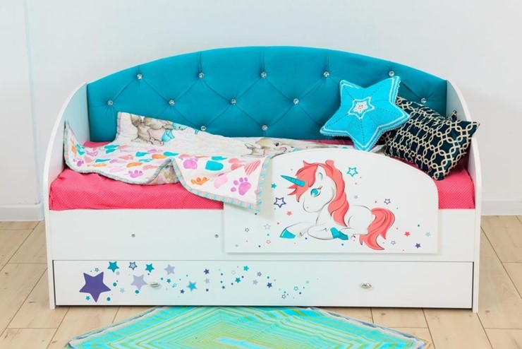 Кровать детская Звездочка с бортиком, Бирюза в Бузулуке - изображение 5