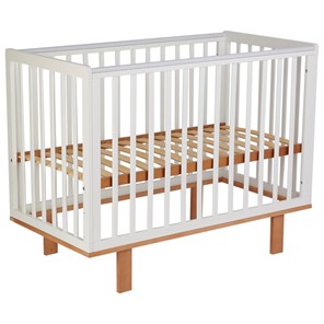 Кровать для новорожденных серия 3400 POLINI Kids Simple 340 Белый / Бук в Орске